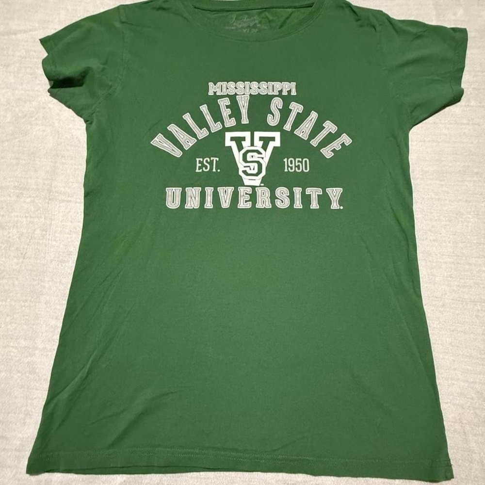 Mississippi‎ State Women's Athletic Graphic T-shirt Small Green Collegiate Logo